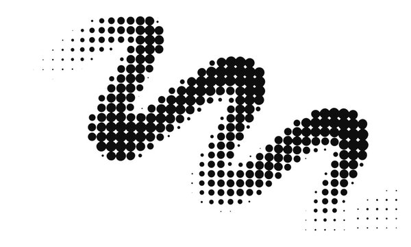 Abstract Halftone Dot Wave Geometric Background.