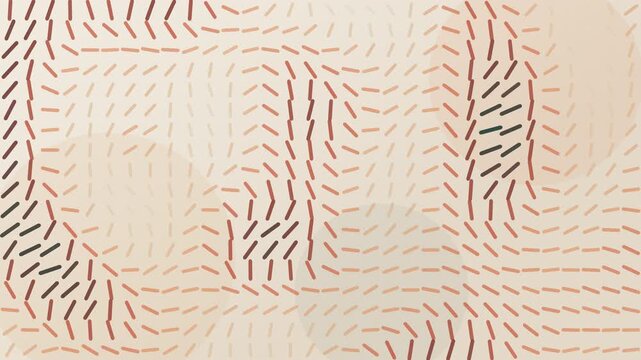 Warm ripple grid pattern featuring many aligned orange dashes within abstract circles.