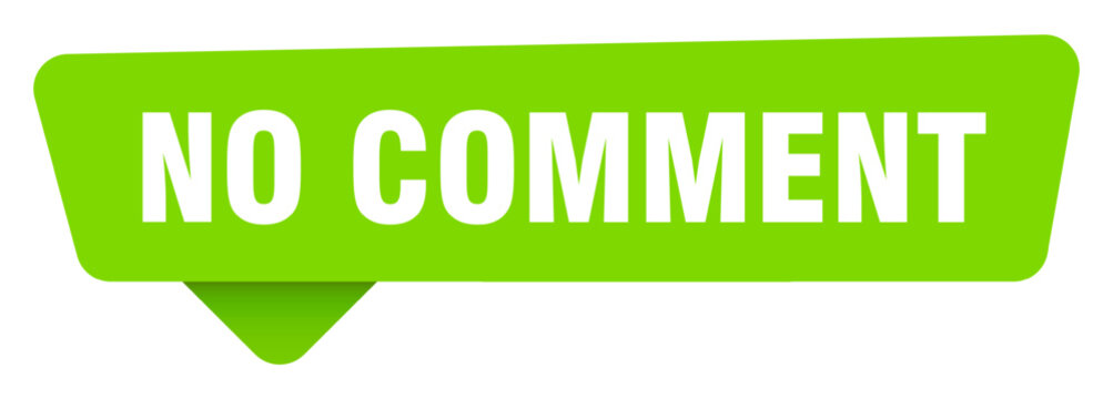 no comment green sign isolated on transpatent background. no comment sticker