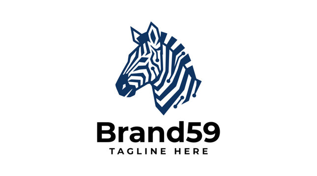 Minimalist Zebra Head Logo Design Concept for Modern Branding.