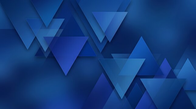 Modern abstract backdrop featuring layered geometric triangles in rich blue shades blue background geometric pattern abstract art triangle pattern layered design modern background corporate