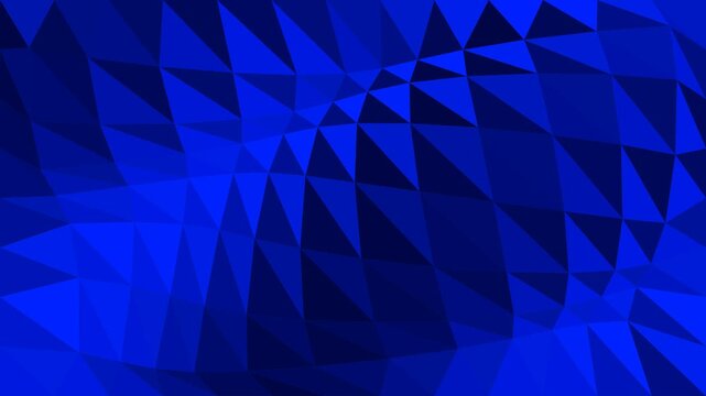 Abstract deep blue geometric pattern with triangular grid and soft shading