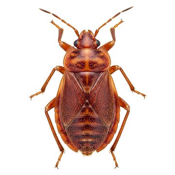 Brown beetle insect on plain background