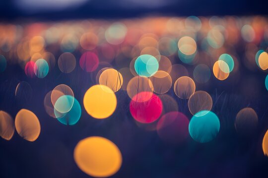 Colorful abstract bubbles with vibrant lights background