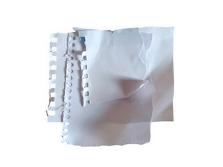 A crumpled piece of white paper with a metal spiral binding on the left side © F.A Nishat Anjum
