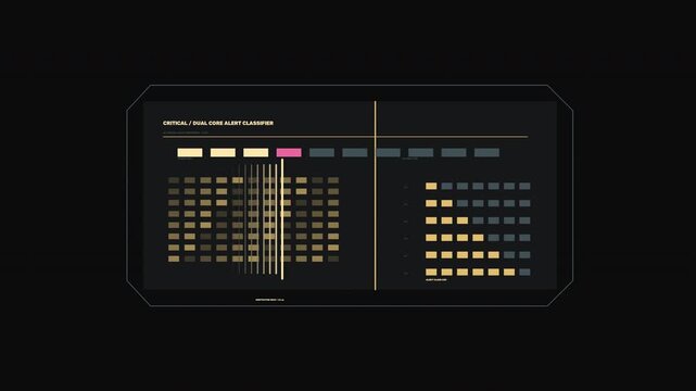 Critical Alert Classifier HUD Seamless Loop
