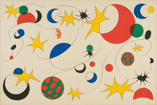 Colorful abstract celestial and star illustration