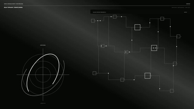Futuristic Space Command Network HUD Seamless Loop