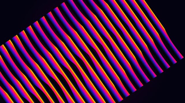 Vibrant parallel lines with a psychedelic gradient on a dark background