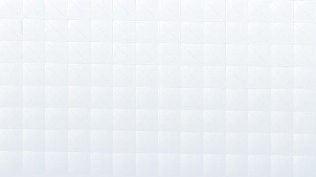 Abstract white background with a geometric pattern of repeating square tiles
