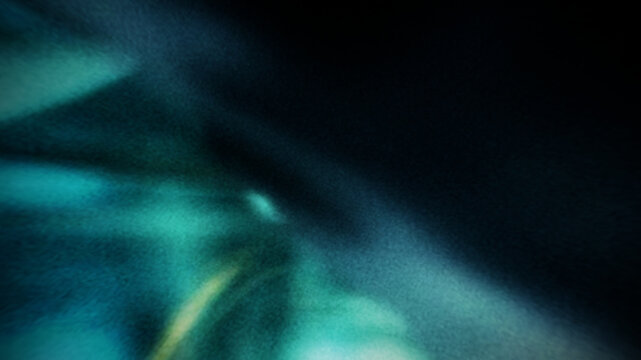 Abstract cyan aurora glow background with dark moody noise texture and subtle light leak for cinematic banner overlay