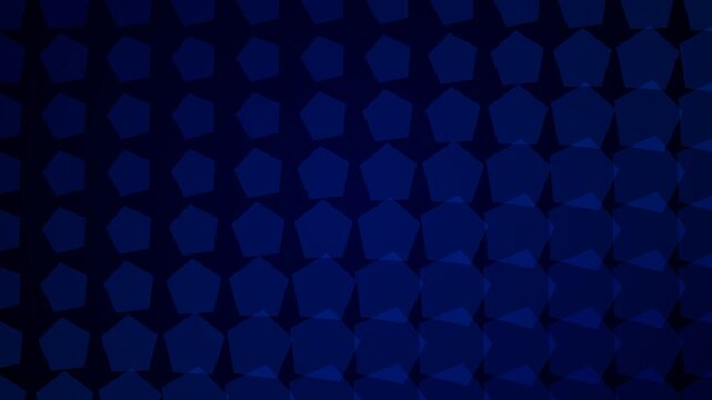 Abstract deep blue background featuring a repeating pentagon geometric pattern