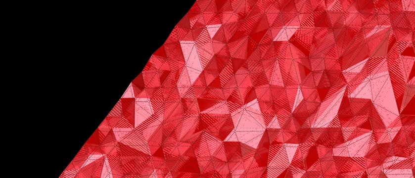 Visually striking abstract geometric red pattern texture background design offers dynamic visual int