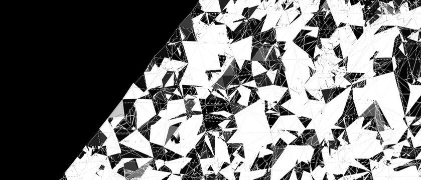 Abstract geometric pattern with contrasting black overlay for modern design