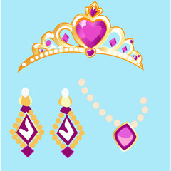 Sparkling Princess Jewelry and Tiara Set © Anas