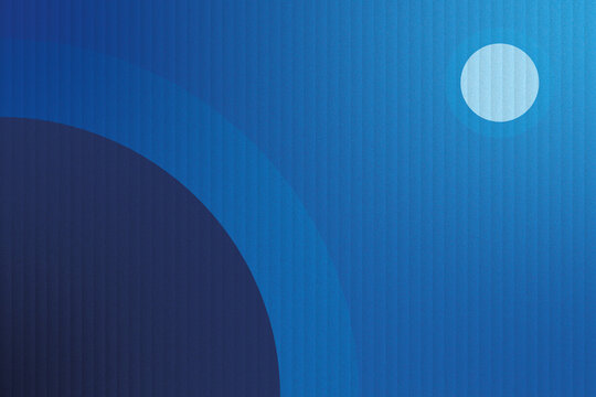 Blue geometric circles background with grainy striped texture