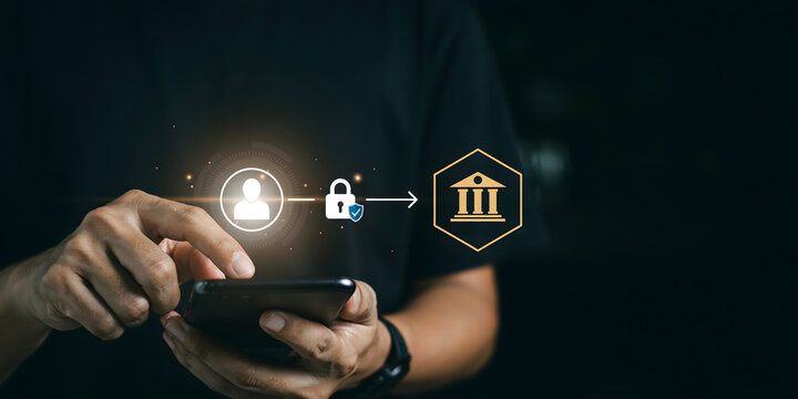Digital Banking Security Concept with Secure User Authentication Access for Online Financial Transactions and Data Protection