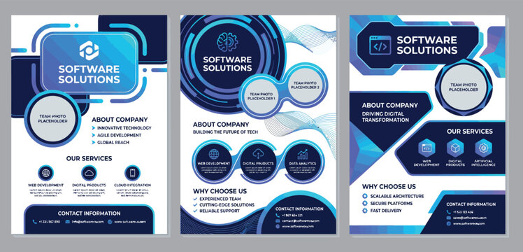 software flyer template sheet
