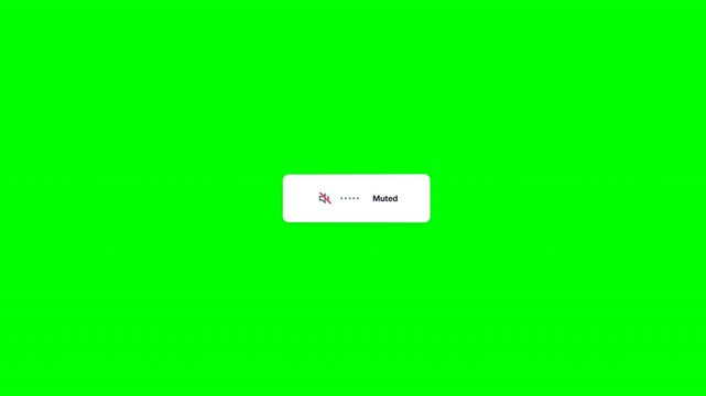 Audio volume sound toggle controller on green screen