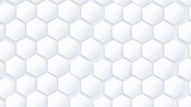 Abstract white background with a seamless geometric hexagonal tile pattern