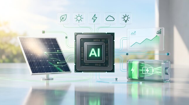 AI Microchip Powering Smart Renewable Energy and Solar Power