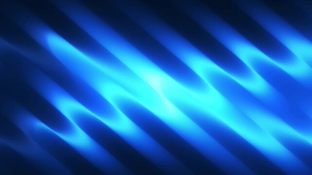 Abstract blue light waves flowing diagonally