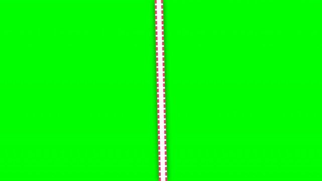 Split screen torn paper divider overlay on green screen
