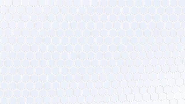 Minimalist white background with a subtle repeating hexagonal grid pattern