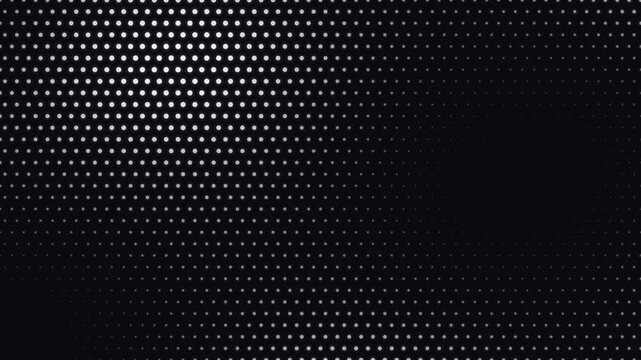 Abstract monochrome pattern featuring a dense array of glowing white dots
