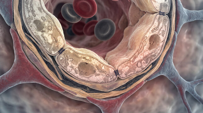 Blood-Brain Barrier Tight Junctions Scientific Medical Microscopy Endothelial Cell Structure