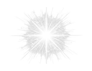 Fototapeta premium Bright Starburst Light Effect Isolated Element
