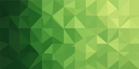 Obraz premium Dark to light green low poly geometric polygon abstract background texture template wallpaper vector illustration design