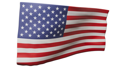 Fototapeta premium Highdetail United States Flag Natural Vertical Drapery