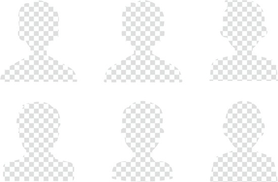 Anonymous User Avatar Icons Set with Transparent Background, Male Profile Portrait Placeholder Silhouettes for App Design