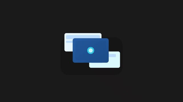Digital interface window layering icons