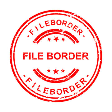 Red file border stamp with fileborder text illustration