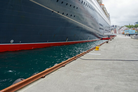Cruise ship docking at port in Stavanger, Norway