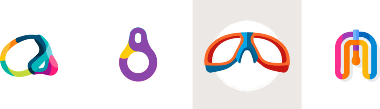 A premium colorful flat vector icon of a small nose clip for synchronized swimming features vibrant colors, a modern UI style, an exclusive minimalist design, and is isolated on a pure white