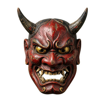 red horned Oni mask