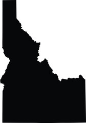 Idaho state map silhouette, black Idaho vector icon © SKY DRIVE