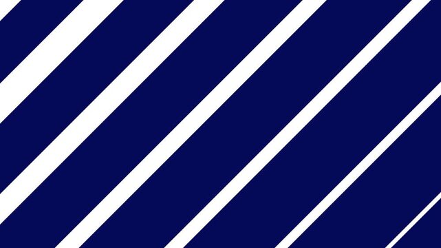 Abstract blue and white diagonal stripes motion background, dynamic graphic line transition overlay, minimalist pattern motion graphic for commercial visual effect and editing work.4k video