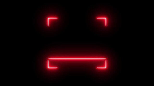 Barcode scanner QR code Neon shine Icon. Motion graphics of search bar