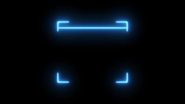 Barcode scanner QR code Neon shine Icon. Motion graphics of search bar