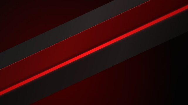 Abstract composition featuring diagonal dark panels with red light accents