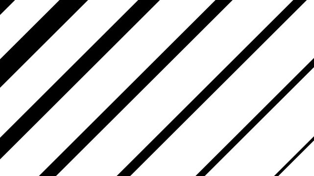 Dynamic black and white diagonal stripe background, simple geometric line overlay transition effect, creative minimalist geometric pattern animation for modern footage editor project.4k video