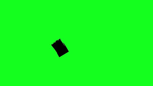 Green check mark with bold brushstroke texture isolated on white background representing approval, correctness, confirmation, validation, selection, and positive decision concepts