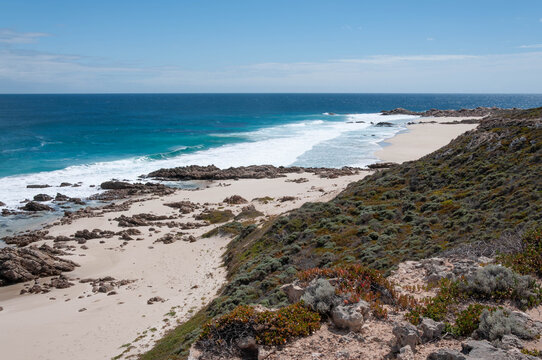 Turquoise waves on a remote Western Australian beach