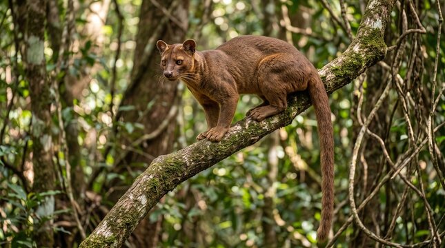 Fossa in the forest