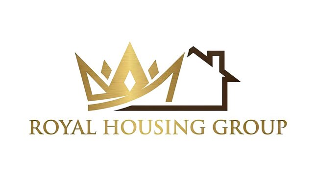 Royal Housing Group logo with gold crown and house.