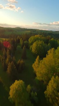 The breathtaking aerial view of beautiful Tantra mountains and landscape around